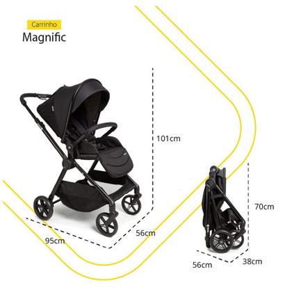 Imagem de Travel System 3 em 1 Magnific Full Black - Safety 1st