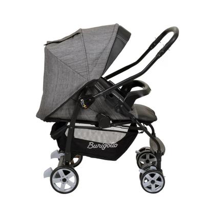 Imagem de Travel System Burigotto Carrinho de Bebê com Bebê Conforto Rio K + Touring Preto Mescla