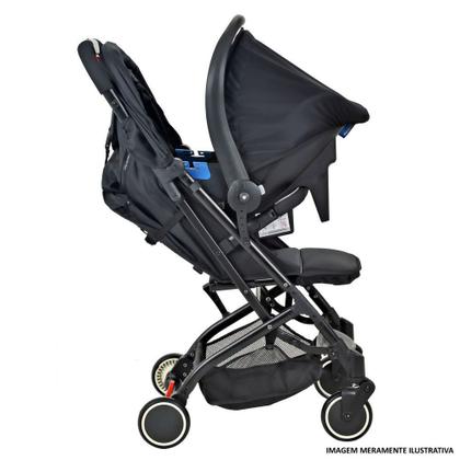 Imagem de Travel System Burigotto Carrinho de Bebê Zap Preto com Bebê Conforto Touring X Preto
