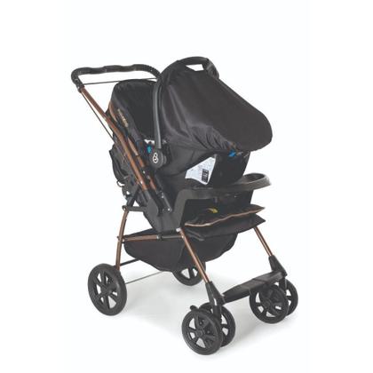 Imagem de Travel System Galzerano Carrinho De Bebê Milano Reversível Iii 1019 Até 15kg Preto Cobre