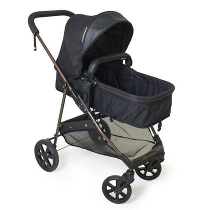 Travel System Galzerano Carrinho de Bebê Napoli Preto com Cobre Imagem de Travel System Galzerano Carrinho de Bebê Napoli Preto com Cobre