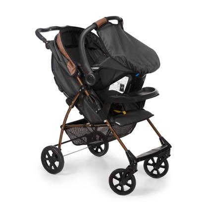 Imagem de Travel System Galzerano Carrinho de Bebê Romano com Bebê Conforto Cocoon Slim Preto e Cobre