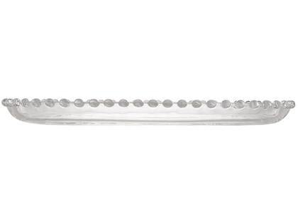 Imagem de Travessa 30 cm de cristal transparente Oval Pearl Wolff - 28384