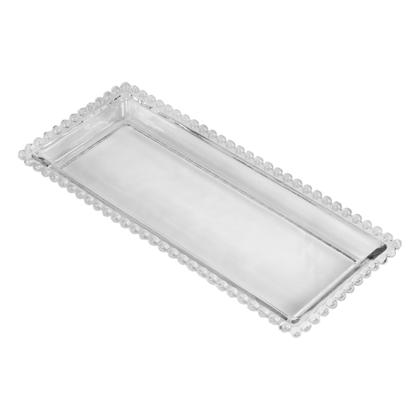 Imagem de Travessa 30 x 13 cm de cristal transparente Pearl Wolff - 27891