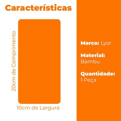 Imagem de Travessa de Bambu Petisqueira Retangular Wire 20x10cm - Lyor