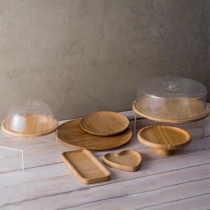 Imagem de Travessa de Bambu Petisqueira Retangular Wire 20x10cm - Lyor