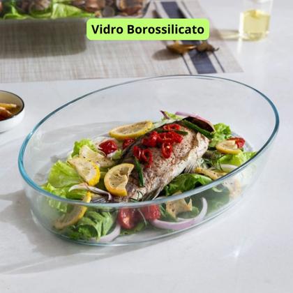 Imagem de Travessa de Vidro Temperado Oval Borossilicato 1,55L Ecos