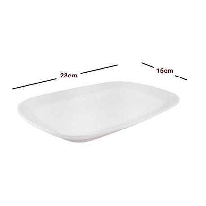 Imagem de Travessa média bandeja retangular melamina buffet branca M