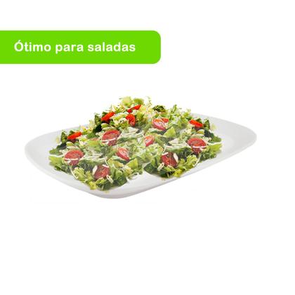 Imagem de Travessa média bandeja retangular melamina buffet branca M