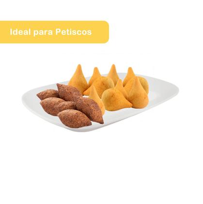 Imagem de Travessa mini bandeja retangular melamina buffet branca PP