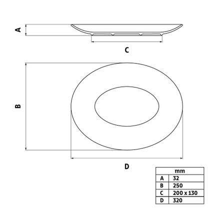 Imagem de Travessa Oval Tramontina Quartzo em Porcelana Jateada 32x25 cm