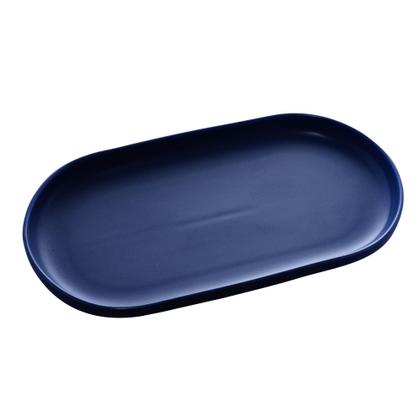 Imagem de Travessa Porcelana Oval Nórdica Azul Escuro Matt 30x17x3cm