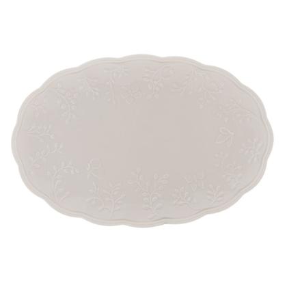Imagem de Travessa Prato de Porcelana New Bone Butterfly Flower Borboletas e Flores Lyor 31x21cm