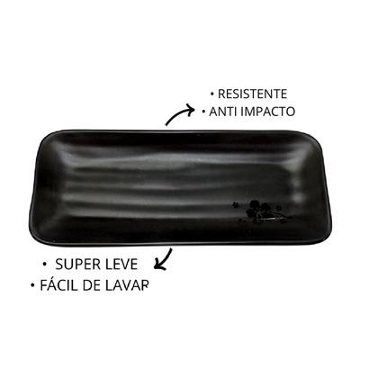 Imagem de Travessa Prato em Melamina Preto p/ Restaurante Japones