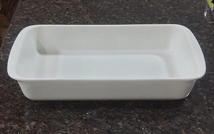 Imagem de Travessa Refratária Retangular - Porcelana Off White - (LxCxA) 15CM x 28,5CM x 5CM