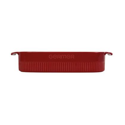 Imagem de Travessa Retangular Em Porcelana Assar E Servir 30x21cm Germer Vermelho