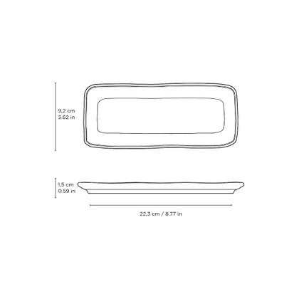 Imagem de Travessa Retangular Orgânico Titanium Porto Brasil 22x9,5 cm