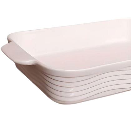 Imagem de Travessa Retangular Sandy Para Forno E Mesa 3 Tamanhos