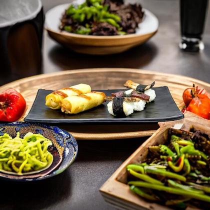 Imagem de Travessa Sushi Sashimi Retangular Melamina Profissional 25cm