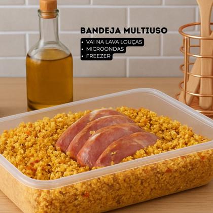 Imagem de Travessa Transparente Bandeja Organizadora Multiuso 44cmx27cm