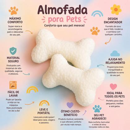 Imagem de Travesseiro Almofada Brinquedo Pet Cão Gato Cachorro 10x20cm