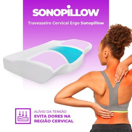 Imagem de Travesseiro Almofada Ergonômico Sonofix Sonopillow Cervical Original, Derila Ergo i wanna pillow to sleep inteligente anti ronco e apneia