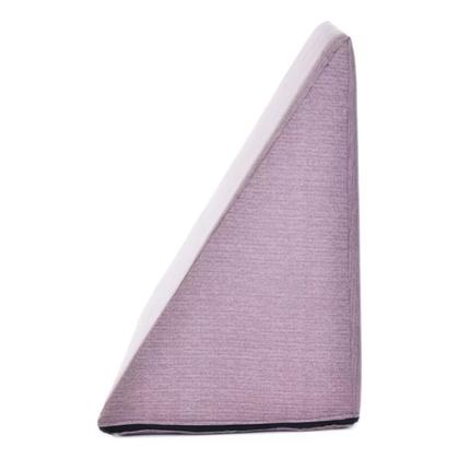 Imagem de Travesseiro Almofada Tringalular Encosto Apoio Costa Leitura Com Capa Rosa Claro