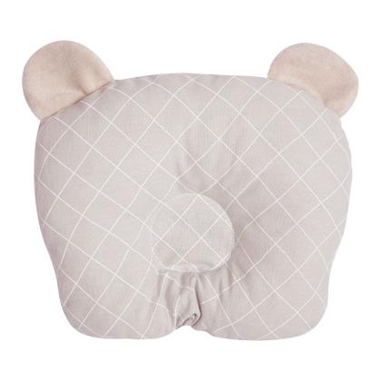 Imagem de Travesseiro Anatômico Bebê 100% Algodão 23x18cm Bordado Papi Friends