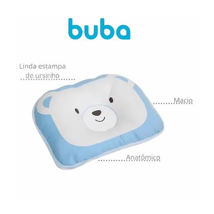 Imagem de Travesseiro Anatômico para Bebes Urso Azul Buba 10723