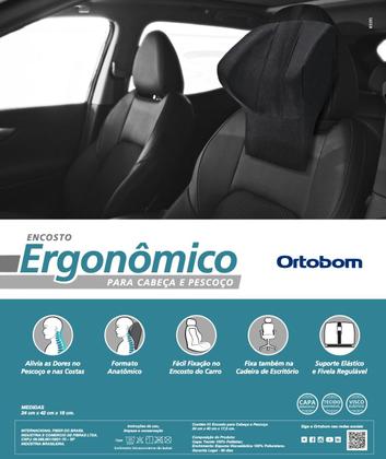 Imagem de Travesseiro Anatomico Para Carro P/ Cabeça E Pescoço Ortobom
