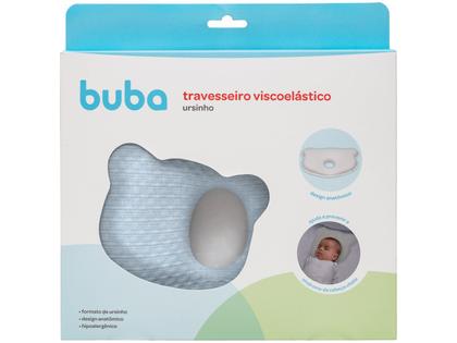 Imagem de Travesseiro Anatômico Viscoelástico Urso Azul +0m Buba