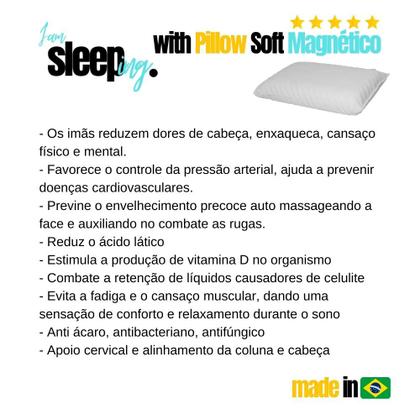 Imagem de Travesseiro Anti Apneia Magnetico SHOX Alivia Dor Ortopedico com capa