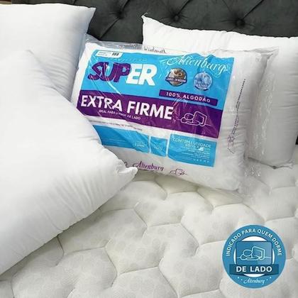 Imagem de Travesseiro Antialérgico Altenburg Suporte Super Extra Firme 100 Algodão Lavável 48cm x 68cm