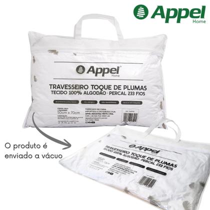 Imagem de Travesseiro Appel Home Toque de Plumas Algodão Percal 233 Fios 50x70cm