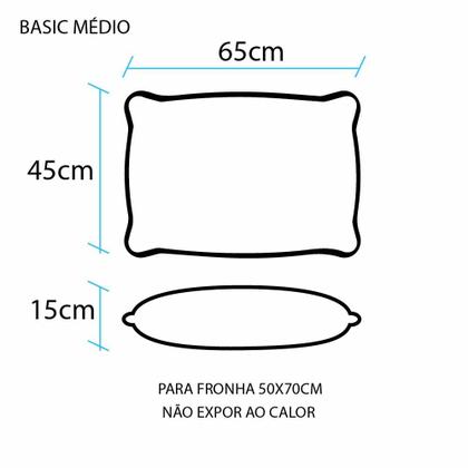 Imagem de Travesseiro BASIC PREMIUM - LATEX em flocos CAPA hipoalergenica
