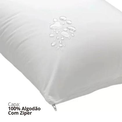 Imagem de Travesseiro Basic Queen + Capa 100% Algodão com Zíper