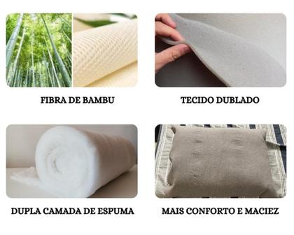 Imagem de Travesseiro Branco Fibra de Bambu Alto Firme Premium Anti Alergico AntiMofo