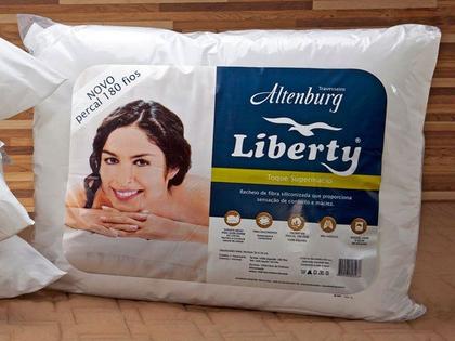 Imagem de Travesseiro branco liberty medidas 50 x 70 lavavel antialergico bom sono