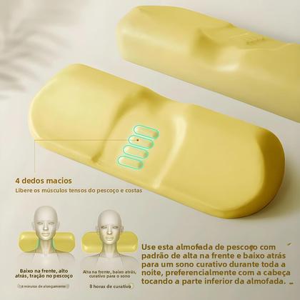Imagem de Travesseiro Cervical Ergonômico De Espuma De Memória Para Dormir De Lado, Suporte Ortopédico Para O
