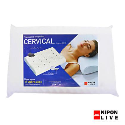 Imagem de Travesseiro Cervical Pillow Magnetico Ortopedico Anti Ronco