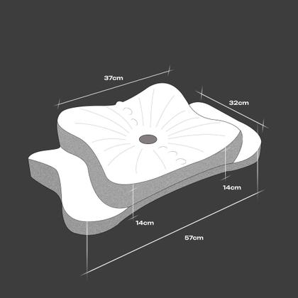 Imagem de Travesseiro Cervical Terapêutico Butterfly Riotto Alto 14 Cm Nasa