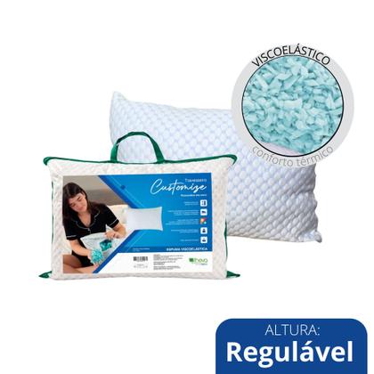 Imagem de Travesseiro com Altura Personalizavél - Flocos de Viscoelástico