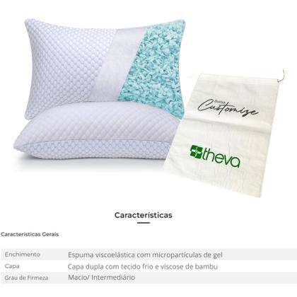 Imagem de Travesseiro com Altura Personalizavél - Flocos de Viscoelástico
