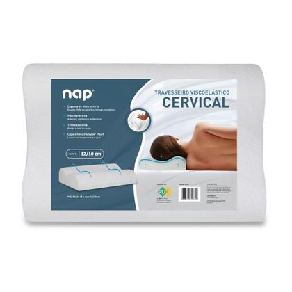 Imagem de Travesseiro Comfort Cervical Small Espuma Viscoletastica Nasa Ortopédico Nap TRCCS
