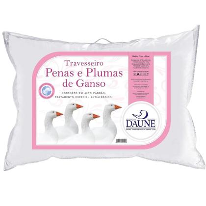 Imagem de Travesseiro Daune 95% Penas 5% Plumas De Ganso 200 Fios 50x70cm Branco