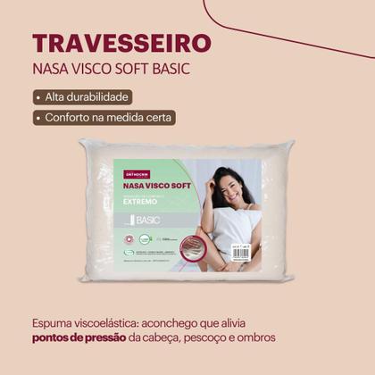 Imagem de Travesseiro de Espuma Viscoelástica Basic Orthocrin NASA Visco Soft 45x65x10