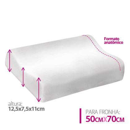 Imagem de Travesseiro Duoflex Nasa Cervical Espuma Viscoelástica 50x70x12