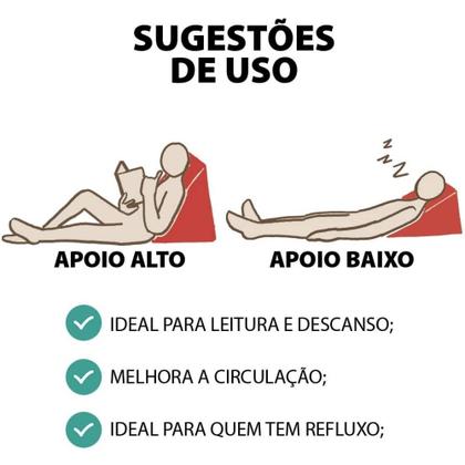 Travesseiro Encosto Triangular Ortopédico Gestante e Idosos - Armazém das espumas Imagem de Travesseiro Encosto Triangular Ortopédico Gestante e Idosos