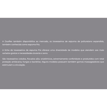 Imagem de Travesseiro Espuma Aerada Contour Pillow TP2102 c/ Capa de Algodão p/Fronha (50x70) - Duoflex