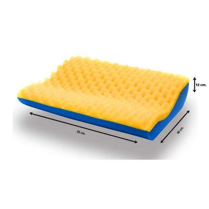 Imagem de Travesseiro Espuma Cervical Ortopédico Luckspuma Pillow c/ Capa - Gomos Massageadores